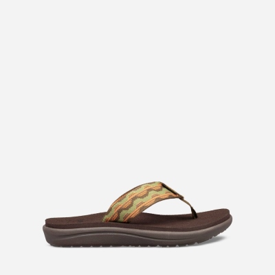 Teva Voya Kids' Dark Olive Flip Flops CA43502 Canada Online